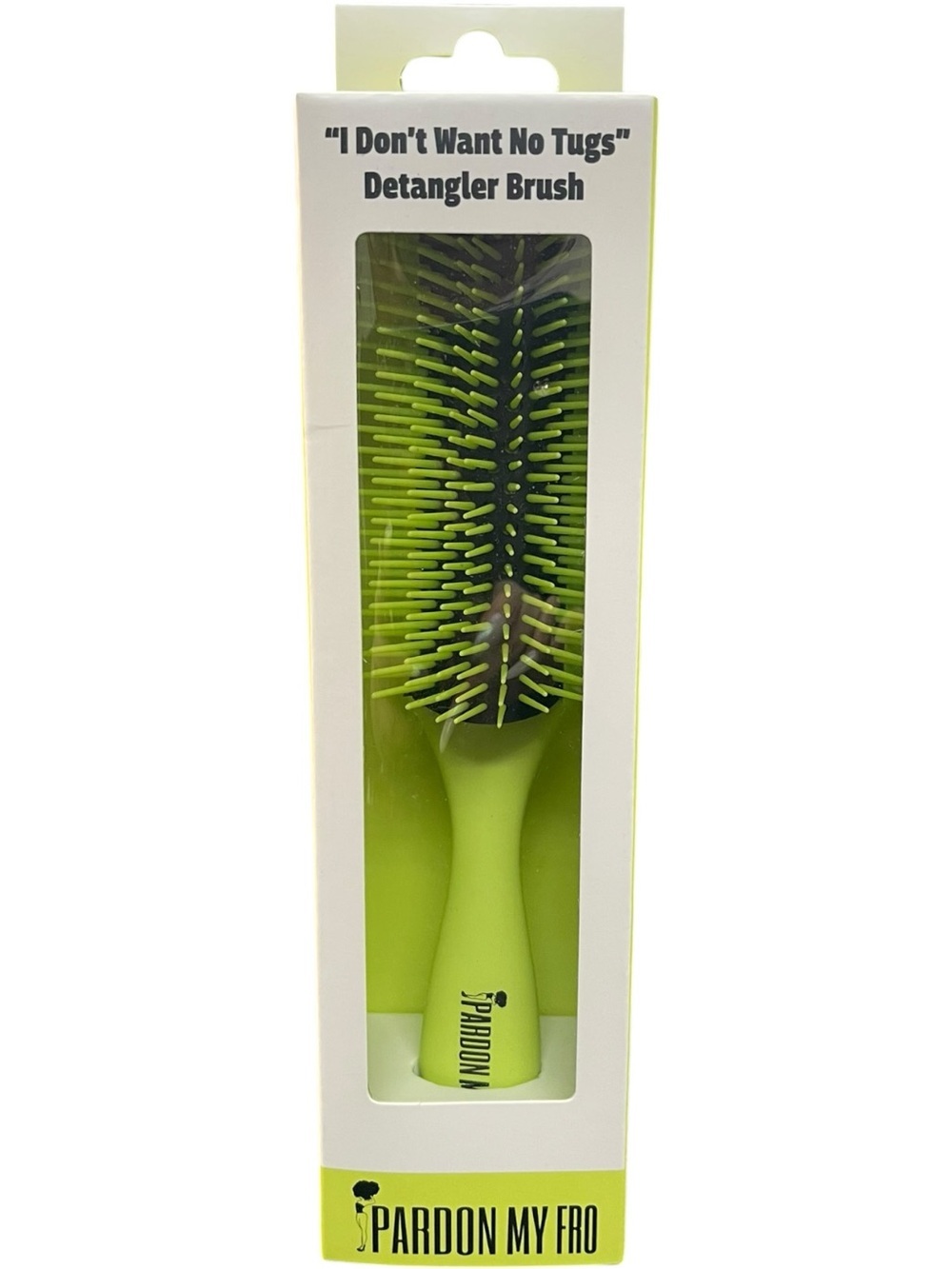 Pardon My Fro “I Don't Want No Tugs' Detangler Brush Green
